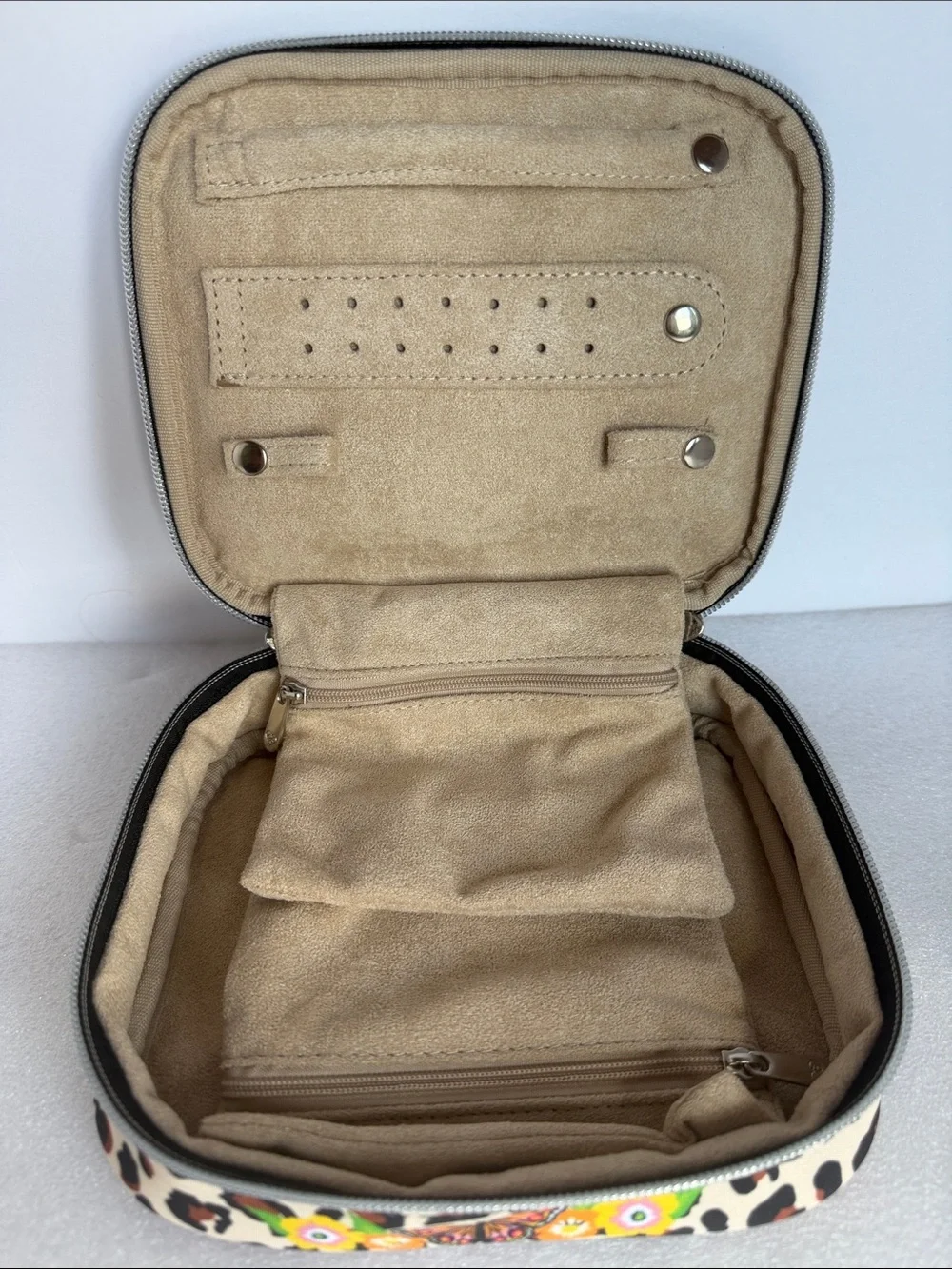 BRIGHTON Butterfly Garden Travel Jewelry Case / Jewelry Organizer